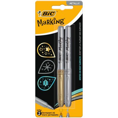 900340_001 Set 2 markere Gold and Silver Bic