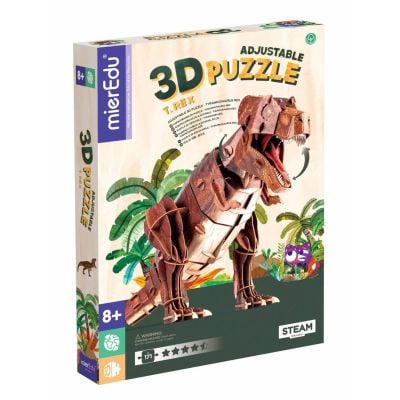 N02000158_001 9352801001580 Puzzle 3D reglabil, mierEdu, Tyrannosaurus Rex Deluxe, 171 piese