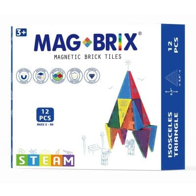 N02000006_001 9357280000062 Set magnetic Magbrix, Jolijou, 12 piese triunghi isoscel