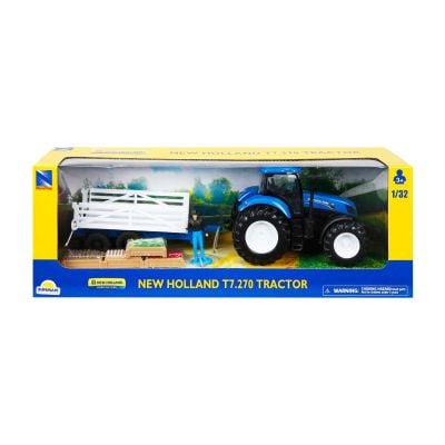 S00005523_003w 93577055238 Tractor cu remorca si figurina, New Ray, New Holland T7.270, 1:32