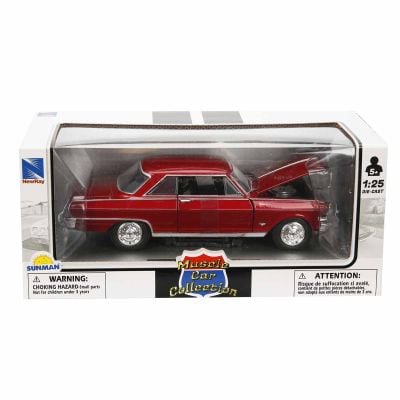 S00071853_002w 93577718539 Masina metalica, New Ray, 1964 Chevy Nova SS, 1:25, Rosu