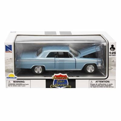 S00071853_010w 93577718539 Masina metalica, New Ray, 1970 Chevrolet El Camino SS, Blue, 1:25