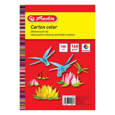 9470880_001w Top carton colorat, Herlitz, A4, 160 g, 100 coli