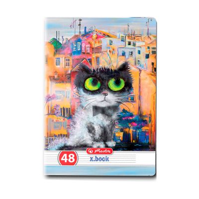 9484240_001w Caiet dictando Herlitz, A5, 48 file, Crazy Cats