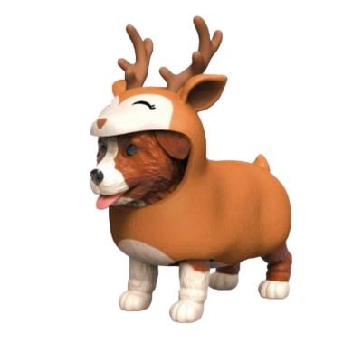 DIR-L-10006 Reindeer Border Collie 9772499672945 Mini figurina, Dress Your Puppy, Border Collie in costum de cerb, S2