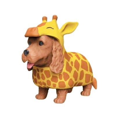 DIR-L-10006_006w 9772499672945 Mini figurina, Dress Your Puppy, Cocker Spaniel in costum de girafa, S2