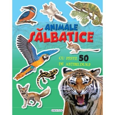 9786060241577 EG1577_001w Carte cu abtibilduri Cauta si lipeste, Animale salbatice