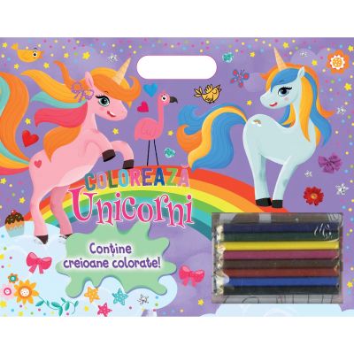 Coloreaza - Unicorni (contine creioane)