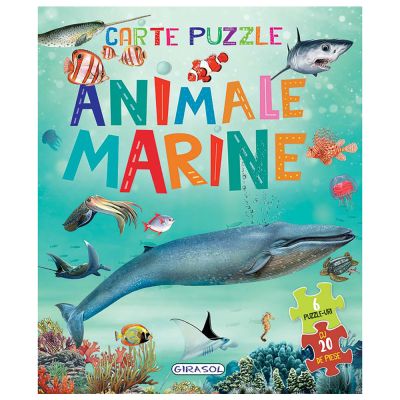 Carte cu 6 puzzle-uri, Animale marine