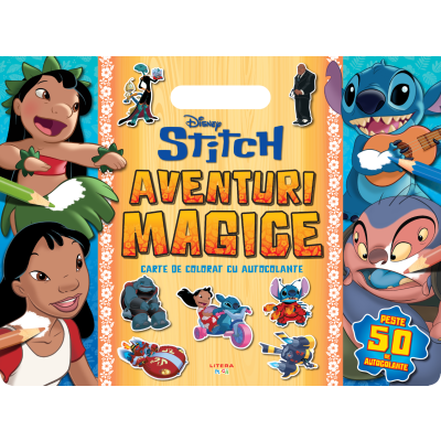 Disney Stitch, Aventuri magice, Carte de colorat cu autocolante