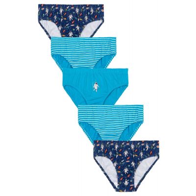 9BBRIEF5 Set 5 chilotei cu imprimeu, Minoti, multicolor