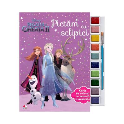 CDJ71_001 Carte cu acuarele si glitter Disney Frozen 2 - Pictam cu sclipici