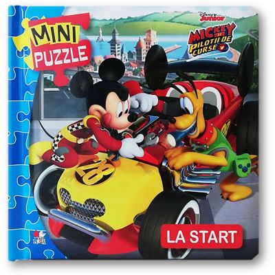 CDJ78_001w Carte Editura Litera, Disney junior. Mini puzzle. Mickey si pilotii. La start