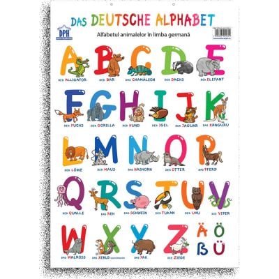Plansa Editura DPH, Alfabetul animalelor in limba germana