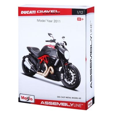 N00039196_001w 090159391968 Motocicleta de asamblat, Maisto, Ducati Diavel Carbon, 1:12, Negru