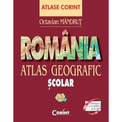 EDU.012_001w Carte Editura Corint, Atlas geografic Romania nou, Octavian Mandrut