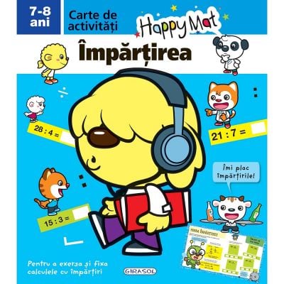 EG8846_001w Carte Editura Girasol, Happy Mat - Impartirea 7-8 ani