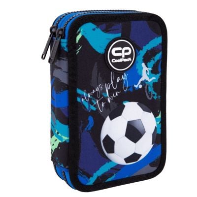 Penar echipat cu 2 compartimente, Coolpack, Jumper 2, Football, Bleumarin