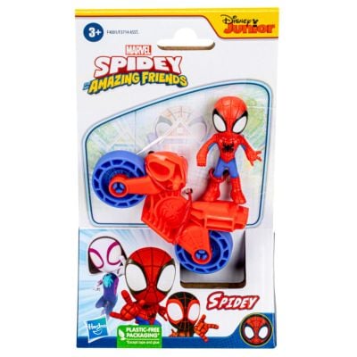 Set figurina cu motocicleta, Spidey and his Amazing Friends, Spidey, F4001
