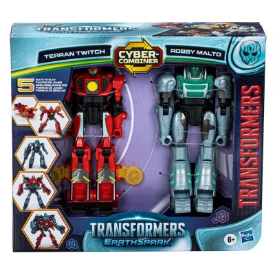N000F8438_001w 5010996195821 Set 2 figurine robot transformabile, Transformers, Earthspark Combiner