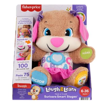 N000FPP92_001w 887961614855 Jucarie de plus interactiva, Fisher Price, Laugh And Learn, Catelusa Sis, FPP92