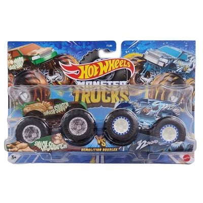 FYJ64_031w 887961705430 Set 2 masini Monster Truck, Hot Wheels, Smash-squatch si 32 Degrees, 1:64, HLT65