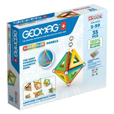 Joc de constructie magnetic Geomag Supercolors, 35 piese