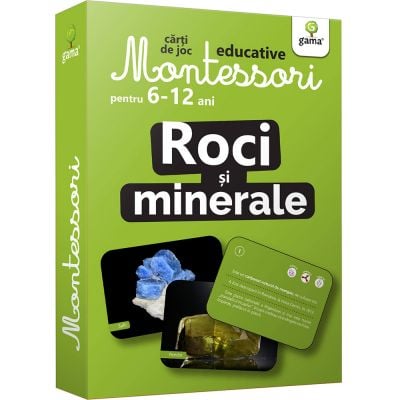 Carti de joc educative Montessori, Roci si minerale 6-12 ani