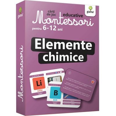 Carti de joc educative Montessori, Elemente chimice 6-12 ani