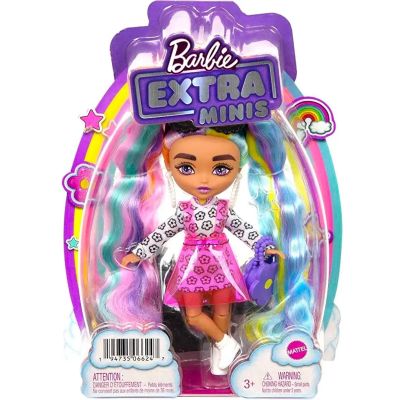 HGP62_006w 194735066247 Papusa Barbie cu par lung si accesorii, Extra Minis, HHF82