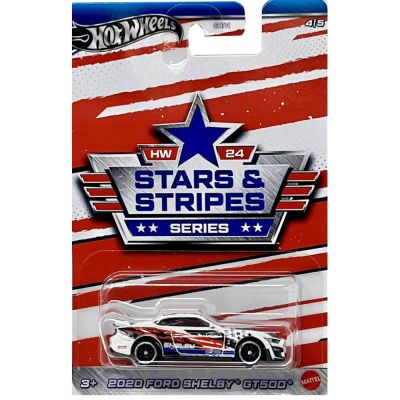 Masinuta metalica, Hot Wheels, Stars Stripes, 2020 Ford Shelby Gt500, HRW65