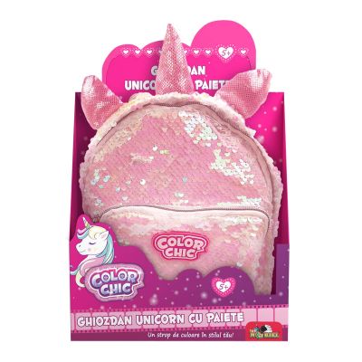 INT4340_001w 5949033914340 Ghiozdan cu paiete Color Chic Unicorn