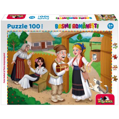 5947504025854 Puzzle 100 piese, Noriel Basme Romanesti, Fata babei si fata mosneagului