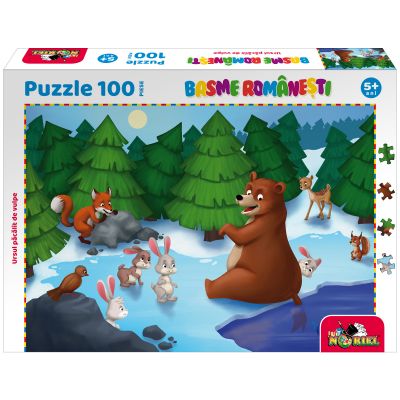 5947504025878 Puzzle 100 piese, Noriel Basme Romanesti, Ursul pacalit de vulpe