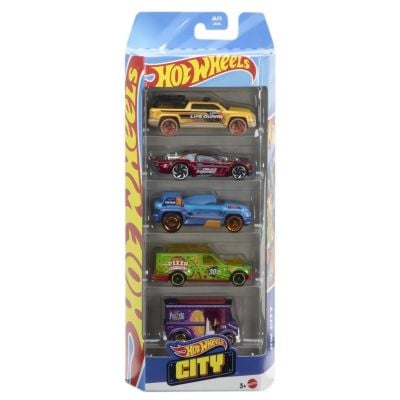 Set 5 masinute Hot Wheels, HW City, JBJ75