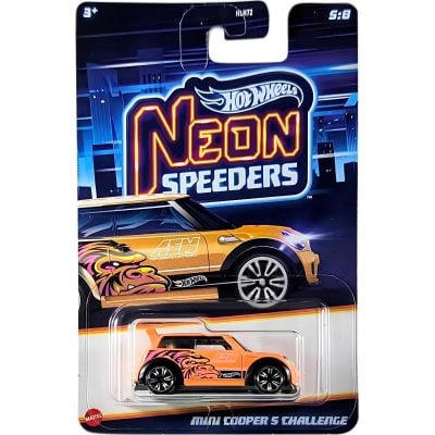 Masinuta metalica, Hot Wheels, Neon Speeders, Mini Cooper S Challenge, JBY96