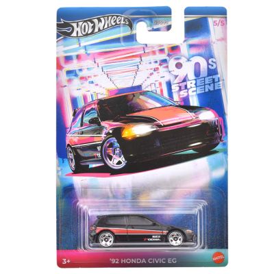 Masina metalica, Hot Wheels, 90 Street Sport, 92 Honda Civic EG, 1:64, JCB56