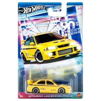 Masina metalica, Hot Wheels, 90 Street Sport, Mitsubishi Lancer Evolution VI, 1:64, JCB58