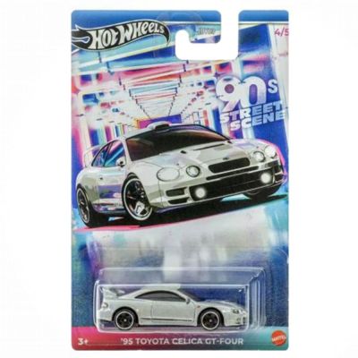 Masina metalica, Hot Wheels, 90 Street Sport, 95 Toyota Celica GT-Four, 1:64, JCB60
