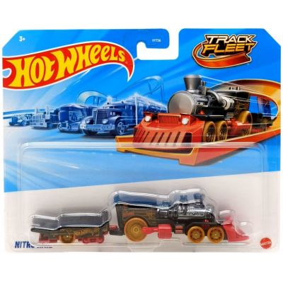Set tren cu vagon, Hot Wheels, Track Fleet, Nitro Rail, JCM60
