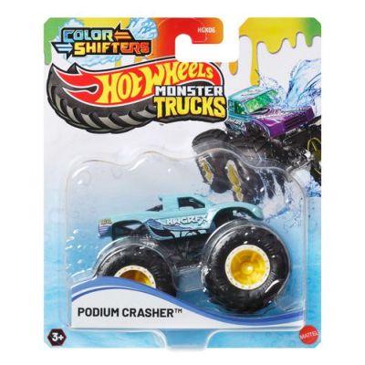 Masina de teren, Hot Wheels, Color Shifters, Podium Crasher, JDV84