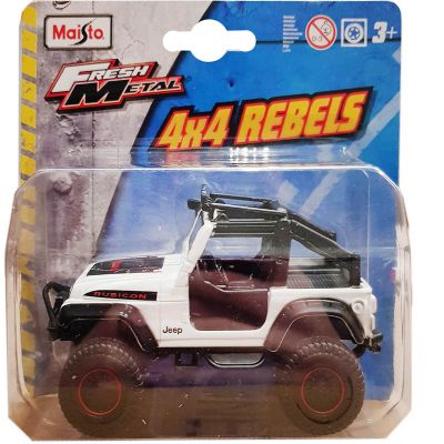 MAIS-25205_2018_103w Masinuta Maisto Fresh Metal, 4X4 Rebels, 11 cm, 164, Jeep alb