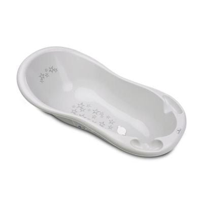 N00001010_001 3800166110103 Cadita bebe cu dop de scurgere si baza antialunecare, Lorelli Little Stars, 100 x 51 x 31 cm, Grey