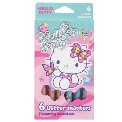 Markere cu sclipici, Coolpack, Hello Kitty, 6 culori