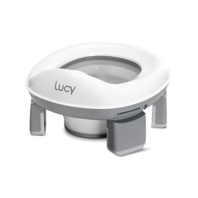 Olita pliabila de voiaj 2 in 1, Lorelli Lucy, cu functie reductor WC, geanta de transport si 20 saci de unica folosinta, Grey