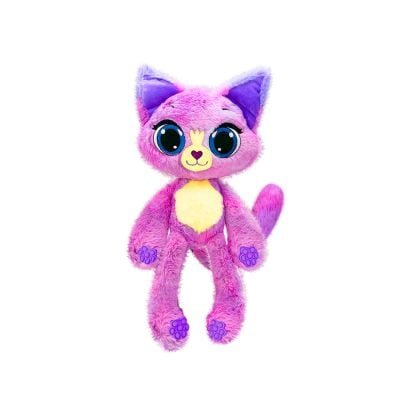 Jucarie mini de plus parfumata, Bubble Pops, S1, Grape Glee Kitty, 23 cm