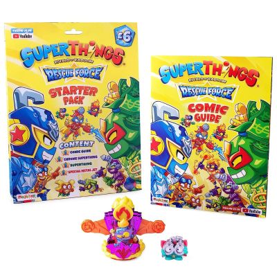 Set revista cu 2 figurine si 1 vehicul, SuperThings, Rescue Force