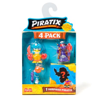 N00003911_001w 8431618039113 Set 4 figurine, Piratix, Golden Treasure