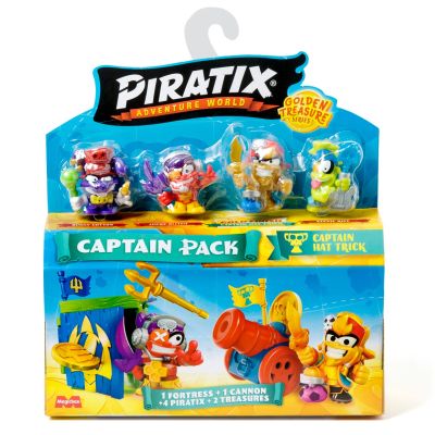 Set 4 figurine, Piratix, Golden Treasure, Captain Hat Trick