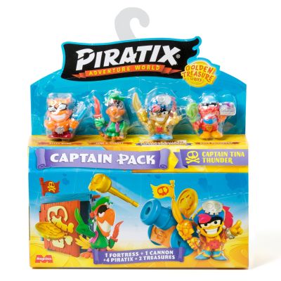 Set 4 figurine, Piratix, Golden Treasure, Captain Tina Thunder